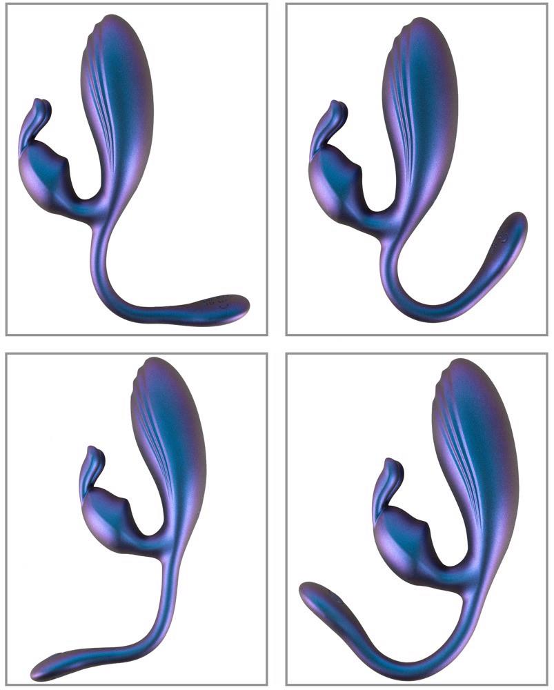 6-Wibrator króliczek Sweet Smile metaliczny elastyczny USB 22 cm-6