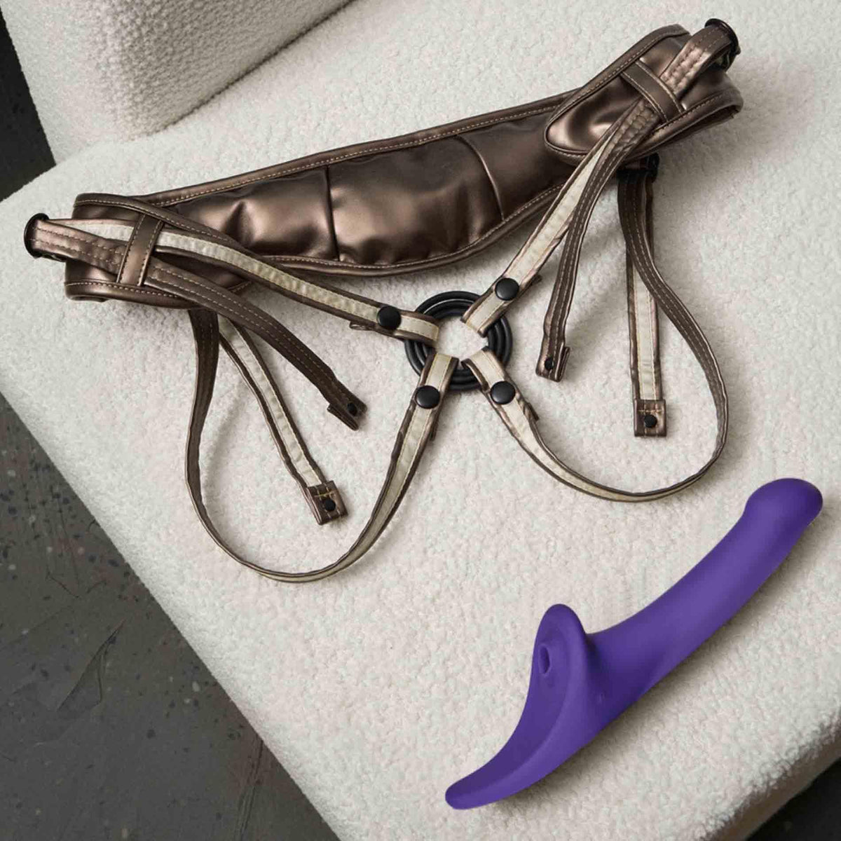 5-Dildo multiorgazmiczne Strap on me fioletowe S-5