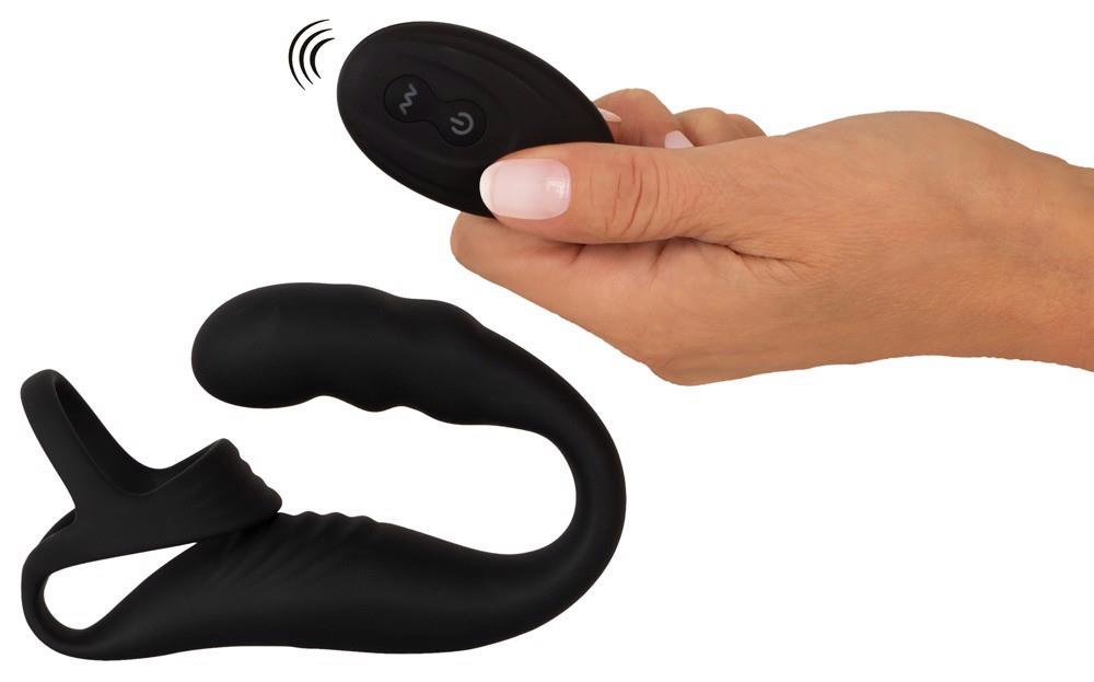5-Pierścień erekcyjny Rebel z wibrującym korkiem prostaty USB-5