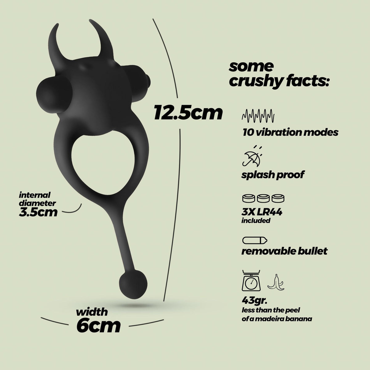 11-CRUSHIOUS DAEMON VIBRATING COCKRING BLACK-11
