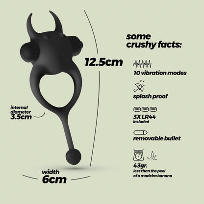 11-CRUSHIOUS DAEMON VIBRATING COCKRING BLACK-11