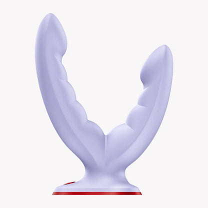5-Dildo podwójne Ryde z przyssawką Fun Factory lawendowe-5