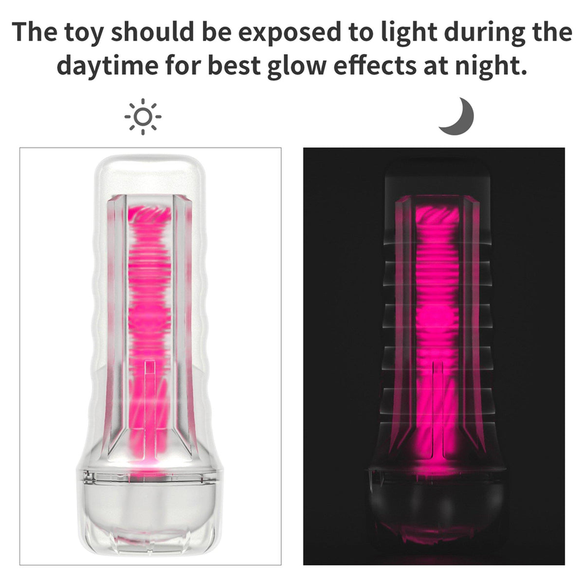 6-8.5'' Lumino Play Masturbator - Pink Glow-6