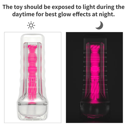 6-8.5'' Lumino Play Masturbator - Pink Glow-6