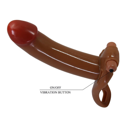 8-Uprząż z realistycznym pustym wibrującym dildem Pretty Love Bradden 17 cm-8