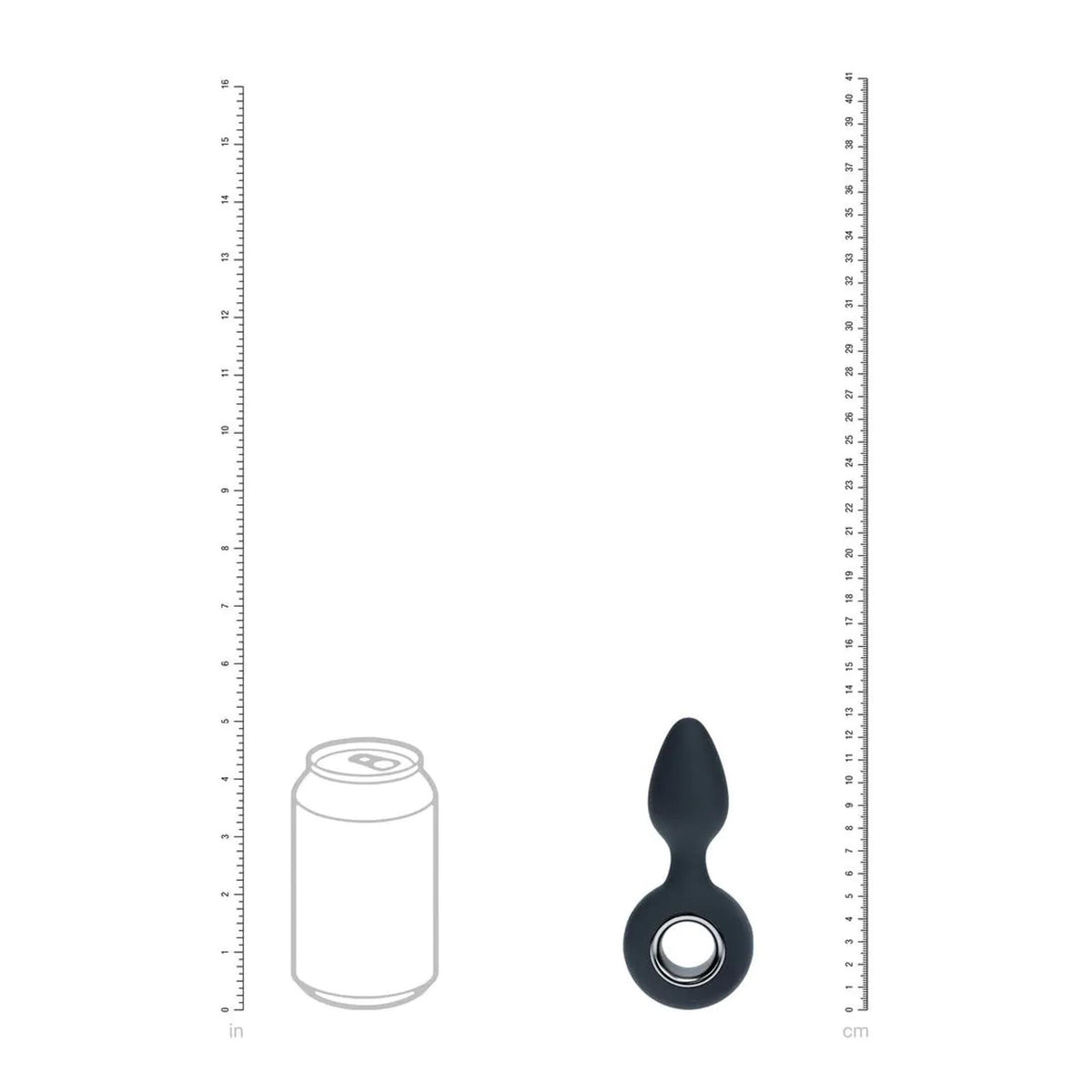 5-Vibrating Silicone Anal Plug with Loop - Black-5