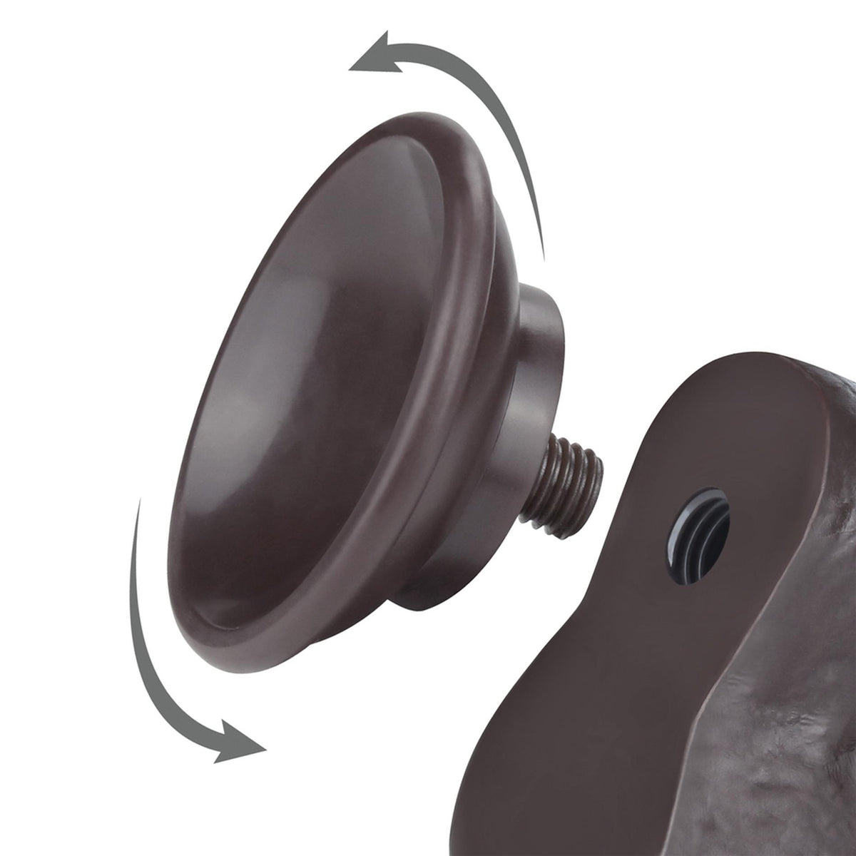 6-8'' Sliding Skin Dual Layer Dong Black-6