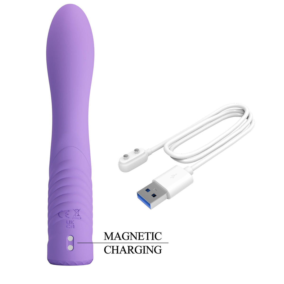 5-Silikonowy wibrator króliczek Pretty Love Elivia 10 funkcyjny punkt G USB-5
