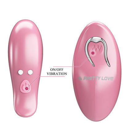 8-Różowe wibrujące klipsy na sutki Pretty Love Cayley z pilotem-8