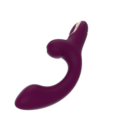 7-Wibrator punktu G Lila silikonowy podgrzewany 7 trybów USB-7