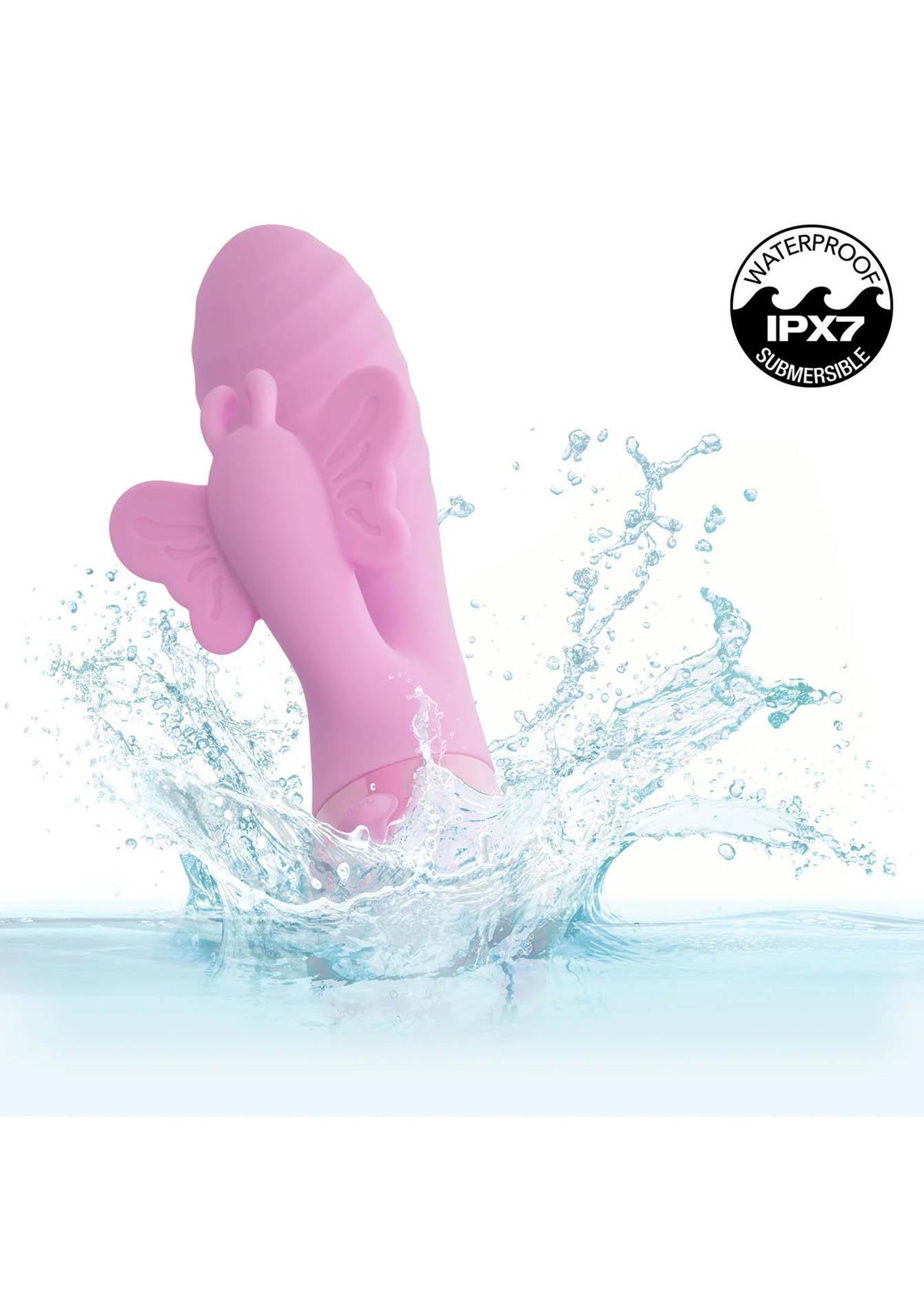7-Wibrator króliczek Aura Dual Flutter Calexotics różowy USB 11,5 cm-7