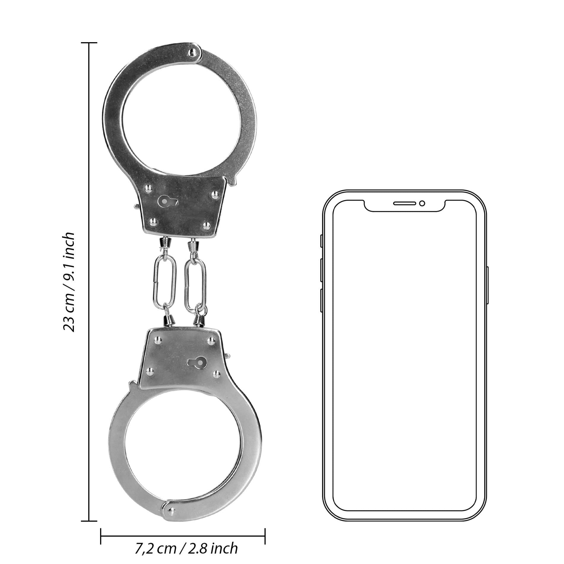 6-Metal Hand Cuffs - Silver-6
