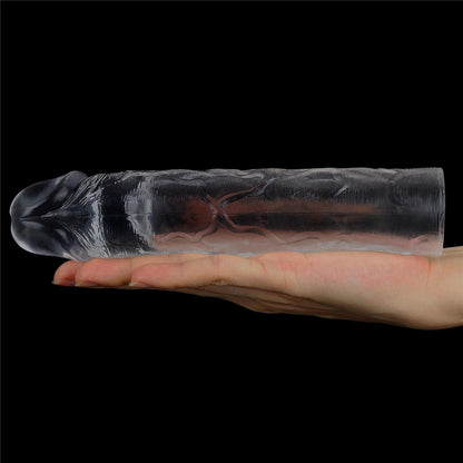 9-Flawless Clear Penis Sleeve Add 2''-9