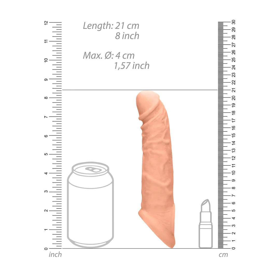 7-Przedłużka na penisa RealRock realistyczna TPE 22 cm-7