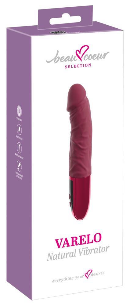 6-Wibrator realistyczny beau coeur Varelo czerwony silikonowy USB 23 cm-6