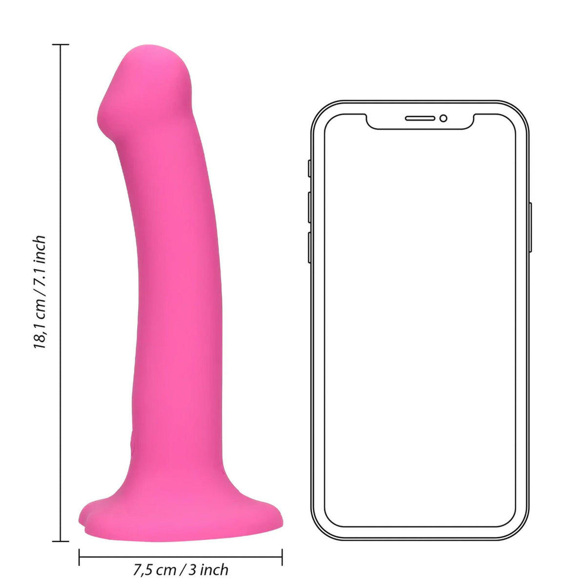 6-Wibrator dildo silikonowy Loveline różowy 18 cm-6