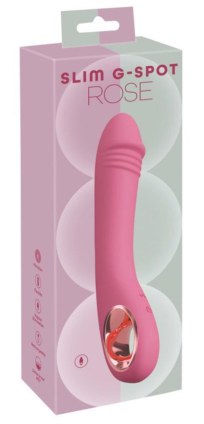 7-Wibrator punktu G You2Toys Slim G Spot Rose silikonowy USB 21,4 cm-7
