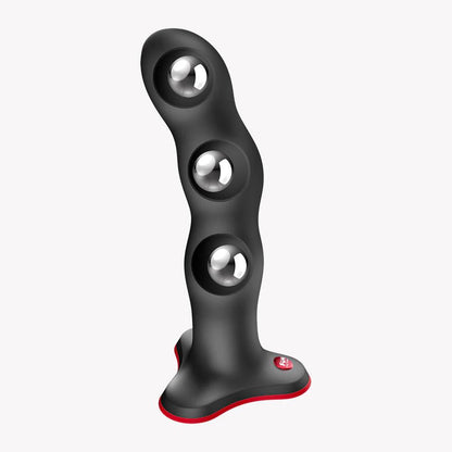 8-Dildo realistyczne Fun Factory Bouncer z kulkami czarne 18,5 cm-8
