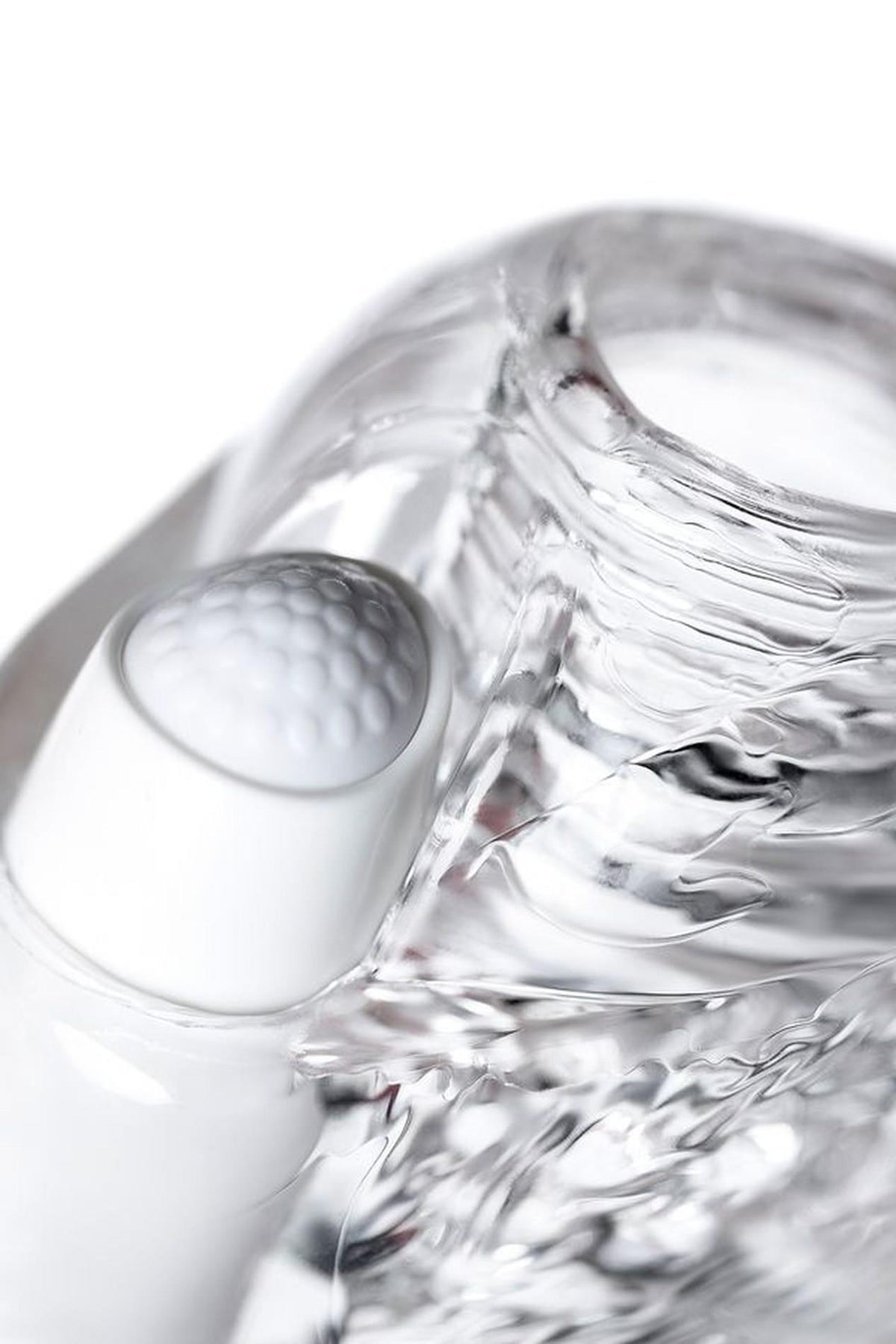 7-Wibrujący masturbator Lingam Khani transparentny 9 cm-7