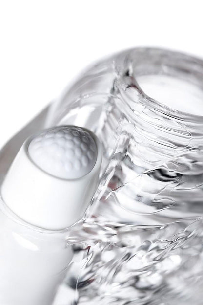 7-Wibrujący masturbator Lingam Khani transparentny 9 cm-7