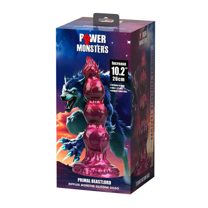 7-Power Monsters Primal Beastlord – 26 cm Rippled Monster Silicone Dildo-7