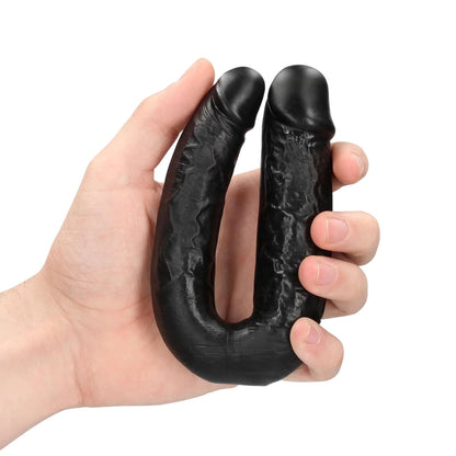 6-Dildo podwójne w kształcie U RealRock 12,7 cm czarny-6