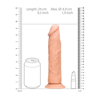 9-Realistyczne dildo RealRock bez jąder 24 cm-9