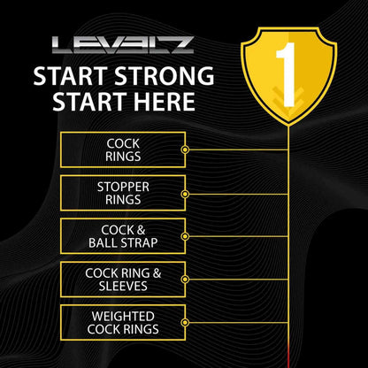 6-Podwójny pierścień erekcyjny Levelz Double O silikonowy czarny L-6