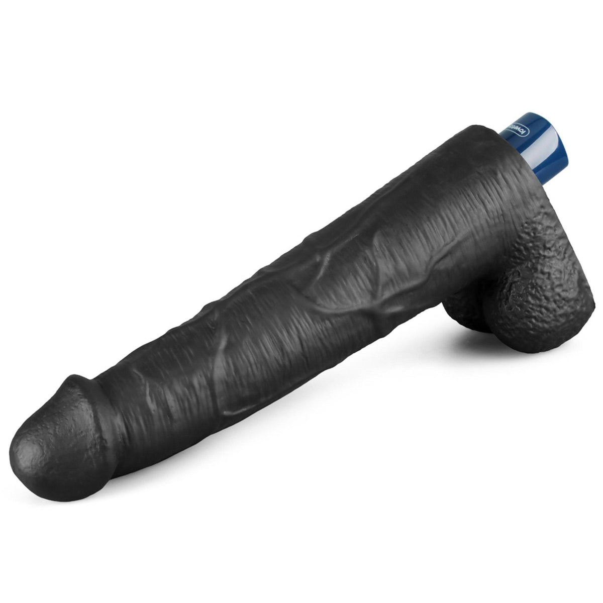 6-Dildo wibrujące realistyczne Lovetoy TPE czarne 27cm ładowane-6