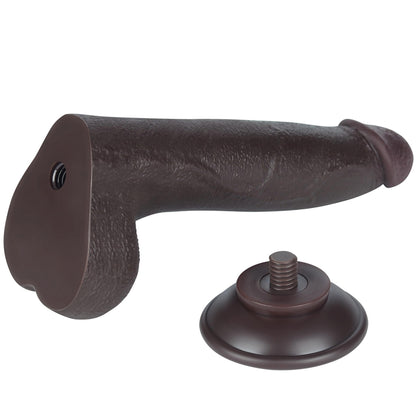6-8.5'' Sliding Skin Dual Layer Dong Black-6