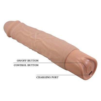 6-Wibrator realistyczny Pretty Love Osric cielisty USB 22 cm-6