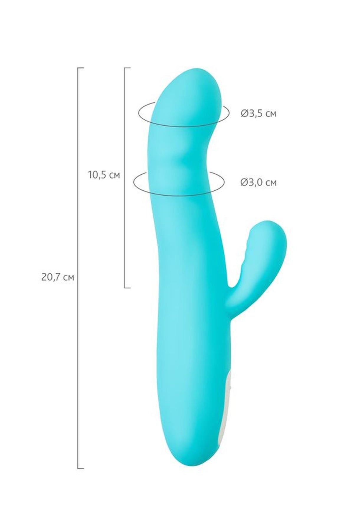 9-Wibrator króliczek rotacyjny JOS MERRY SWI niebieski silikonowy 20.7 cm USB-9
