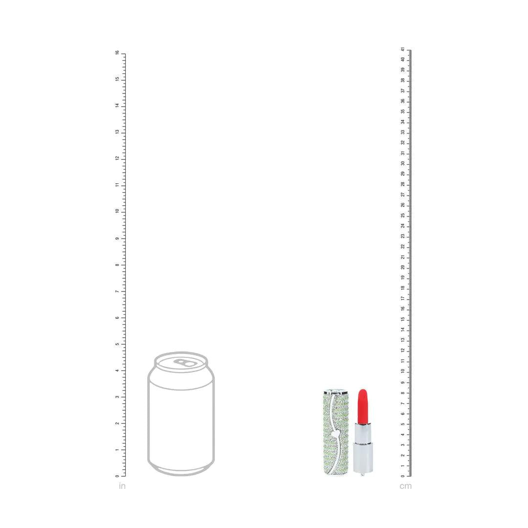 8-Mini wibrator pomadka Loveline zielony z 4 końcówkami USB-8