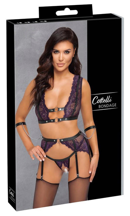 6-Komplet bondage Cottelli BONDAGE fioletowy L-6