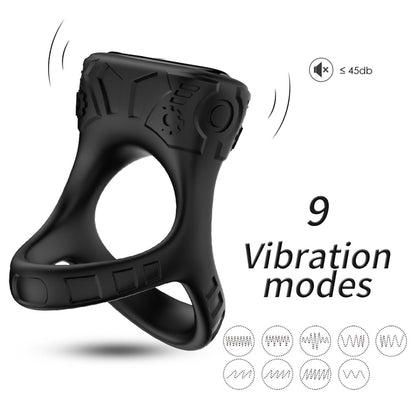 6-Pierścień wibrujący Mechay Black B Series Joy silikonowy USB 9 funkcji-6