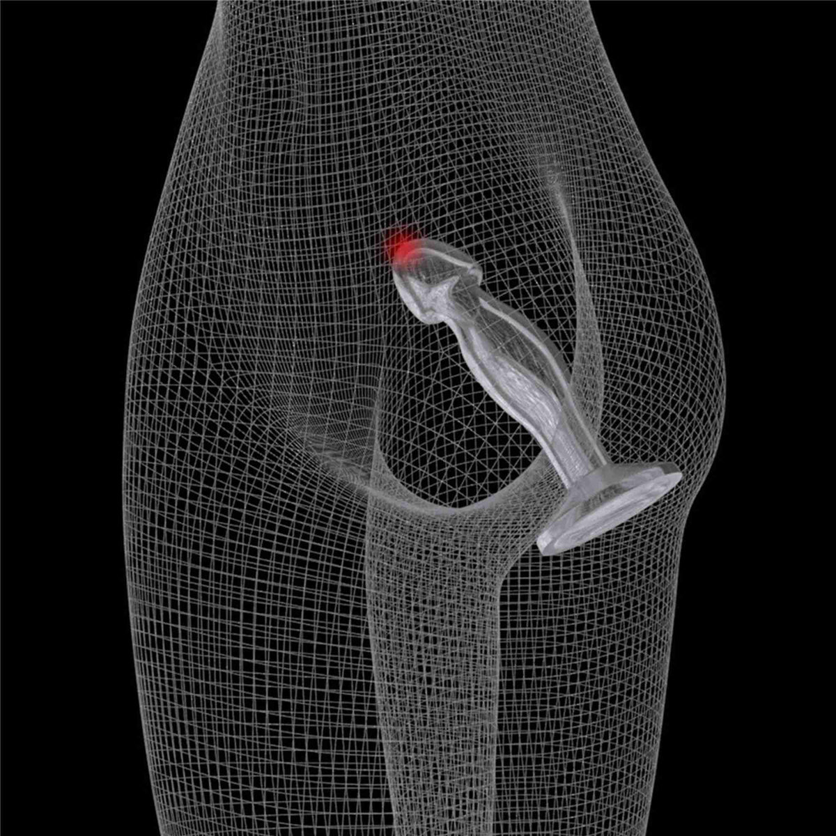 8-Flawless Clear Prostate Plug 6.5''-8
