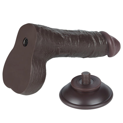 6-7.5'' Sliding Skin Dual Layer Dong Black-6