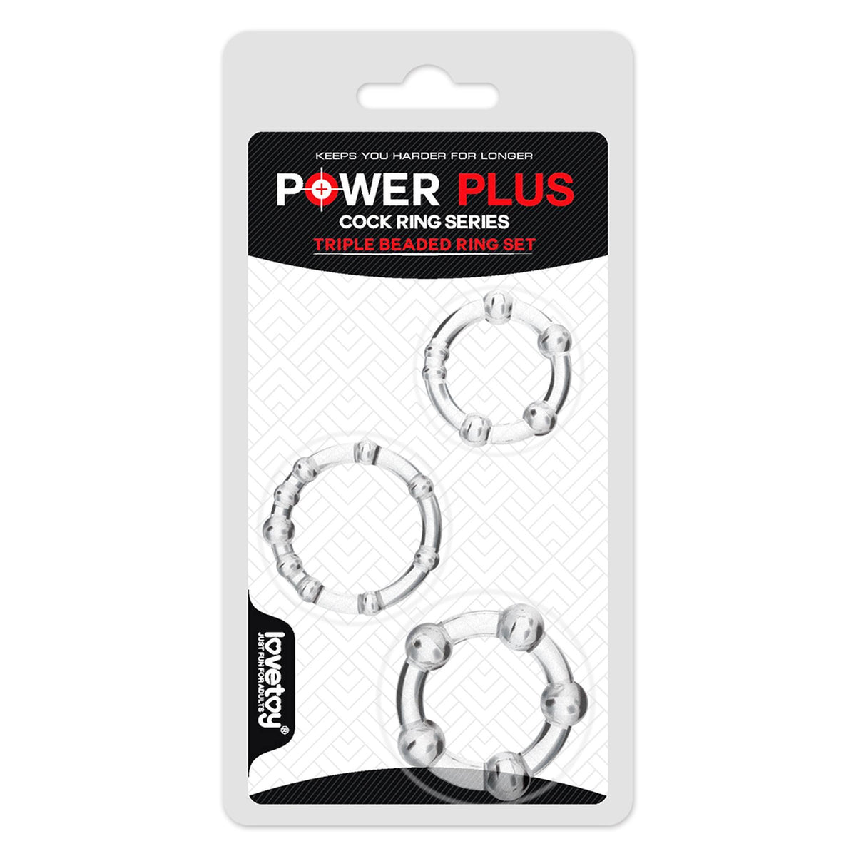 7-Power Plus Triple Beaded Ring Set-7