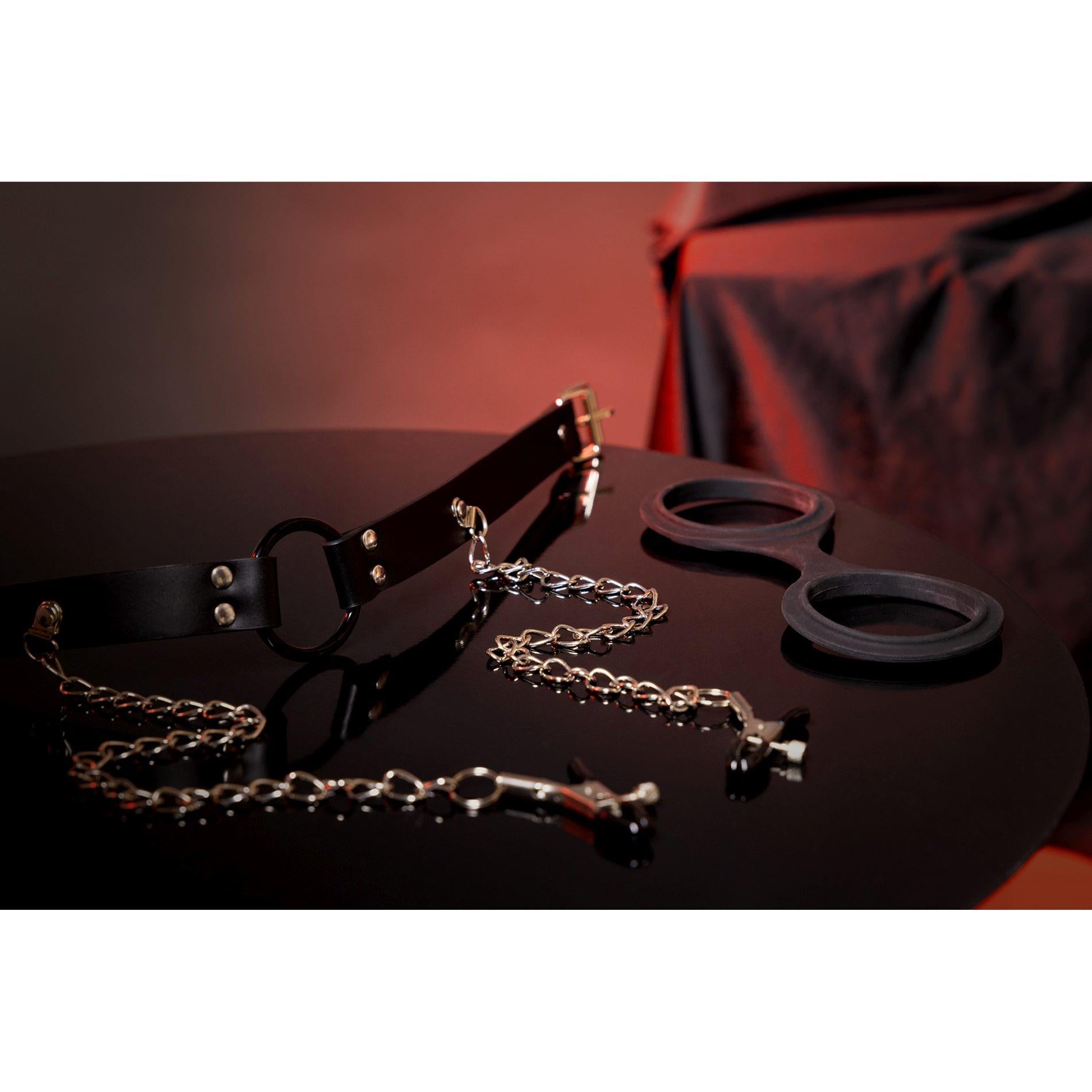 6-O-Ring Gag with Nipple Clamps-6
