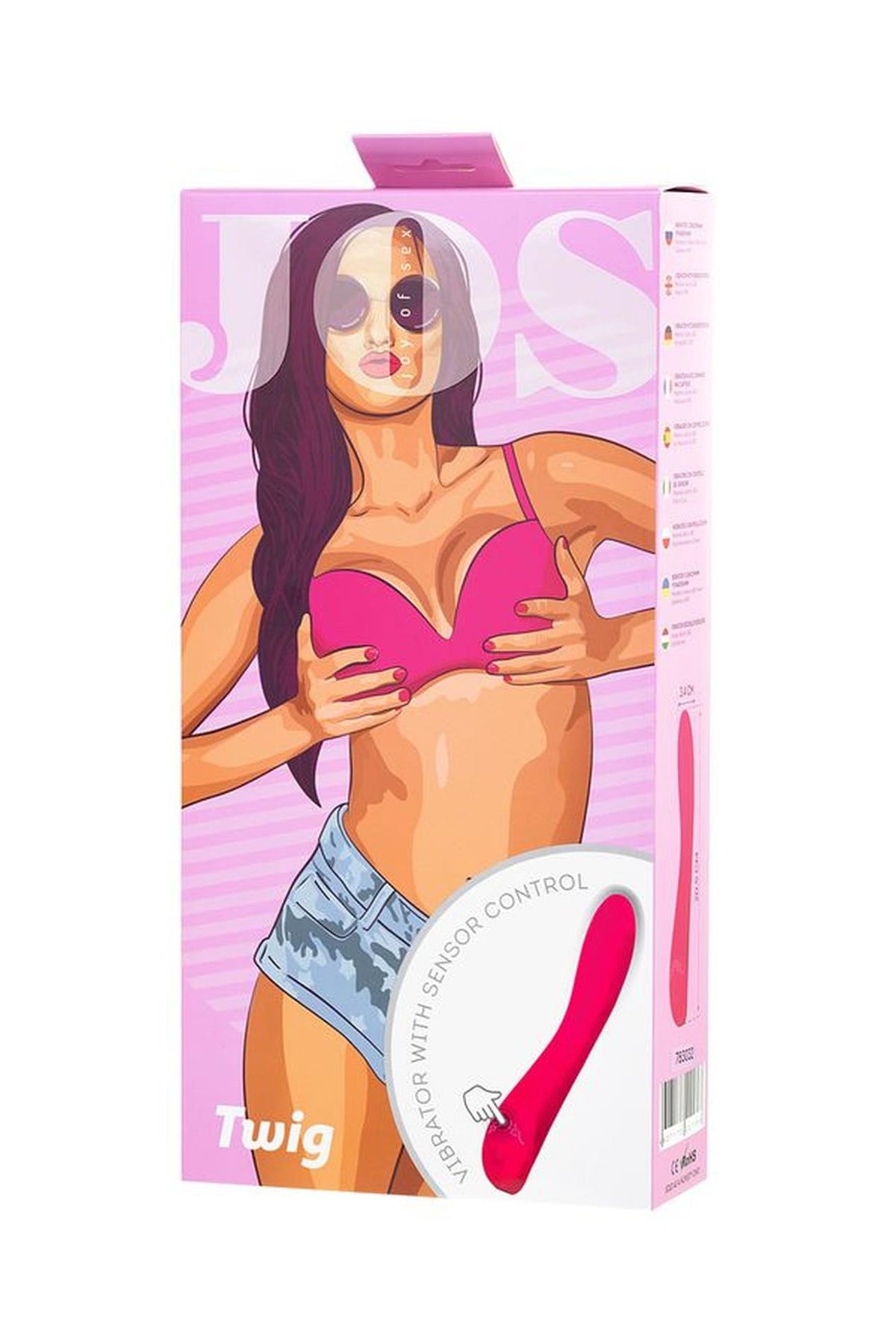 11-Wibrator punktu G JOS Twig silikonowy różowy USB 20,5 cm-11