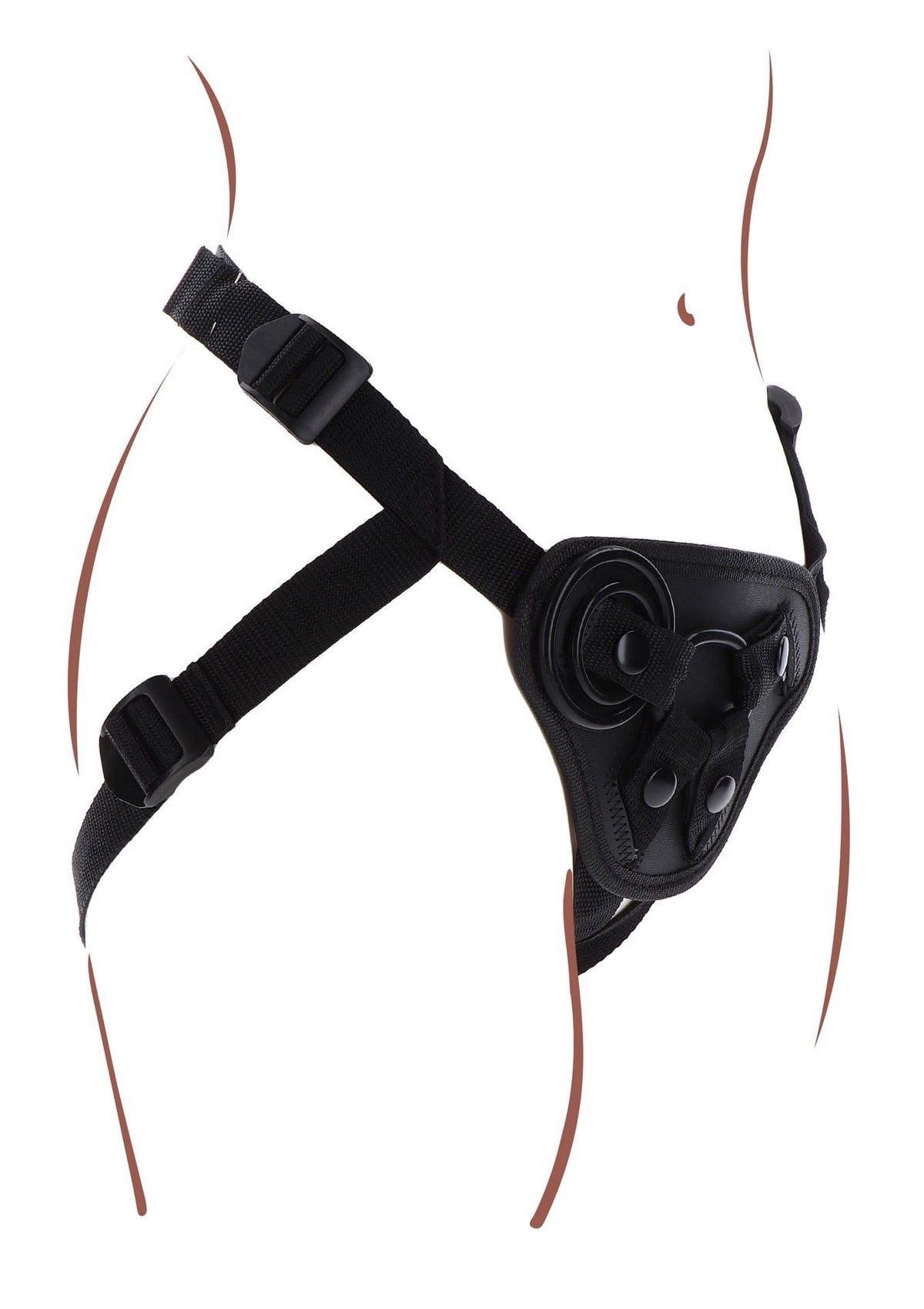 7-Uprząż strap on ToyJoy Get Real poliestrowa czarna-7