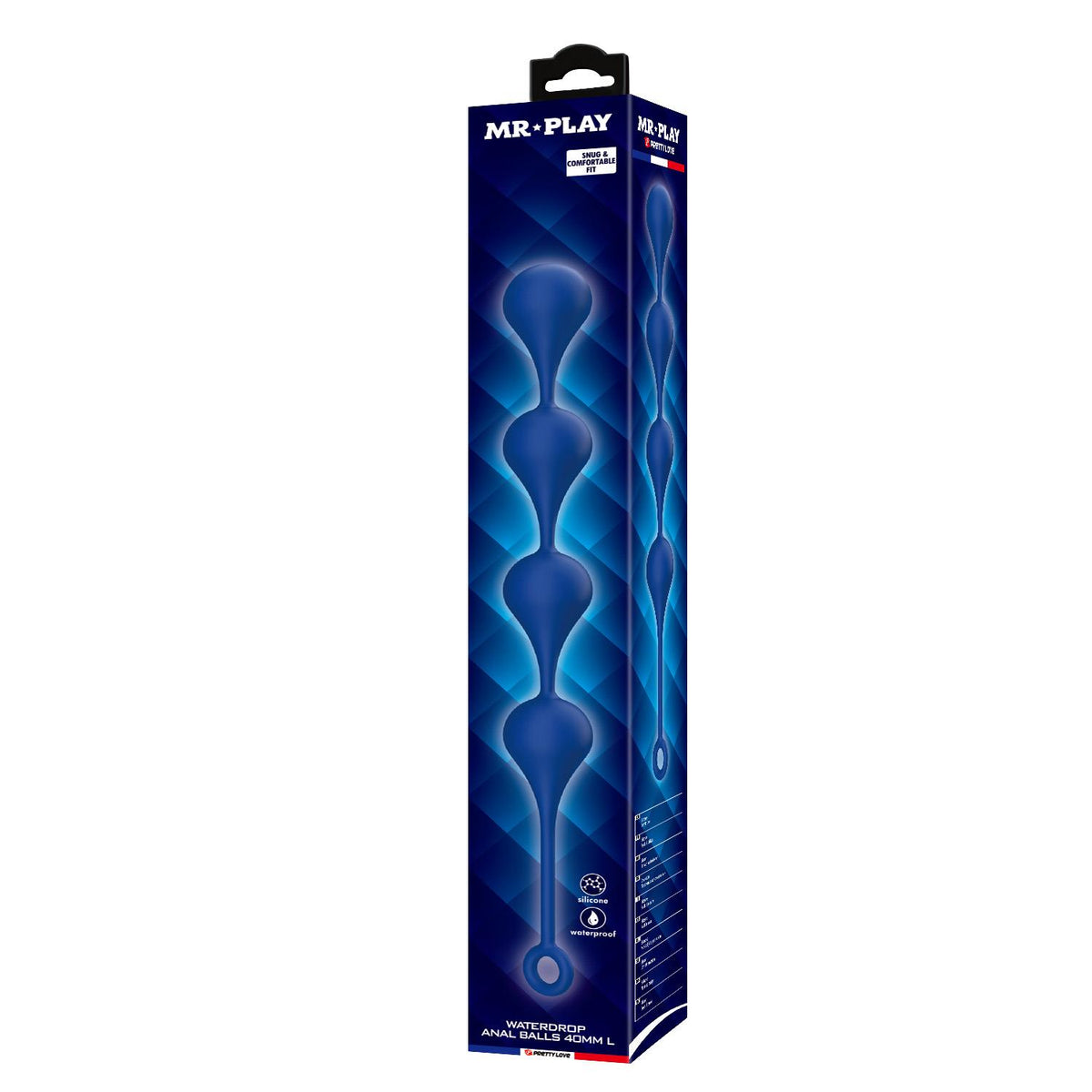 7-Kulki analne silikonowe wodoodporne Mr Play Waterdrop 43 cm-7