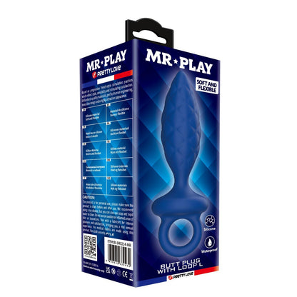 7-Korek analny silikonowy z pętlą Mr. Play rozmiar L-7
