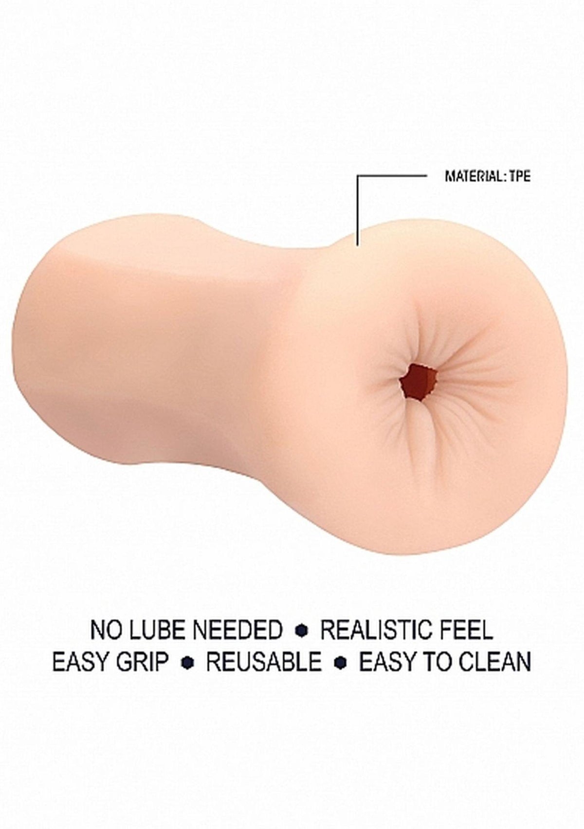 8-Masturbator analny samolubrykujący SLT cielisty TPE-8