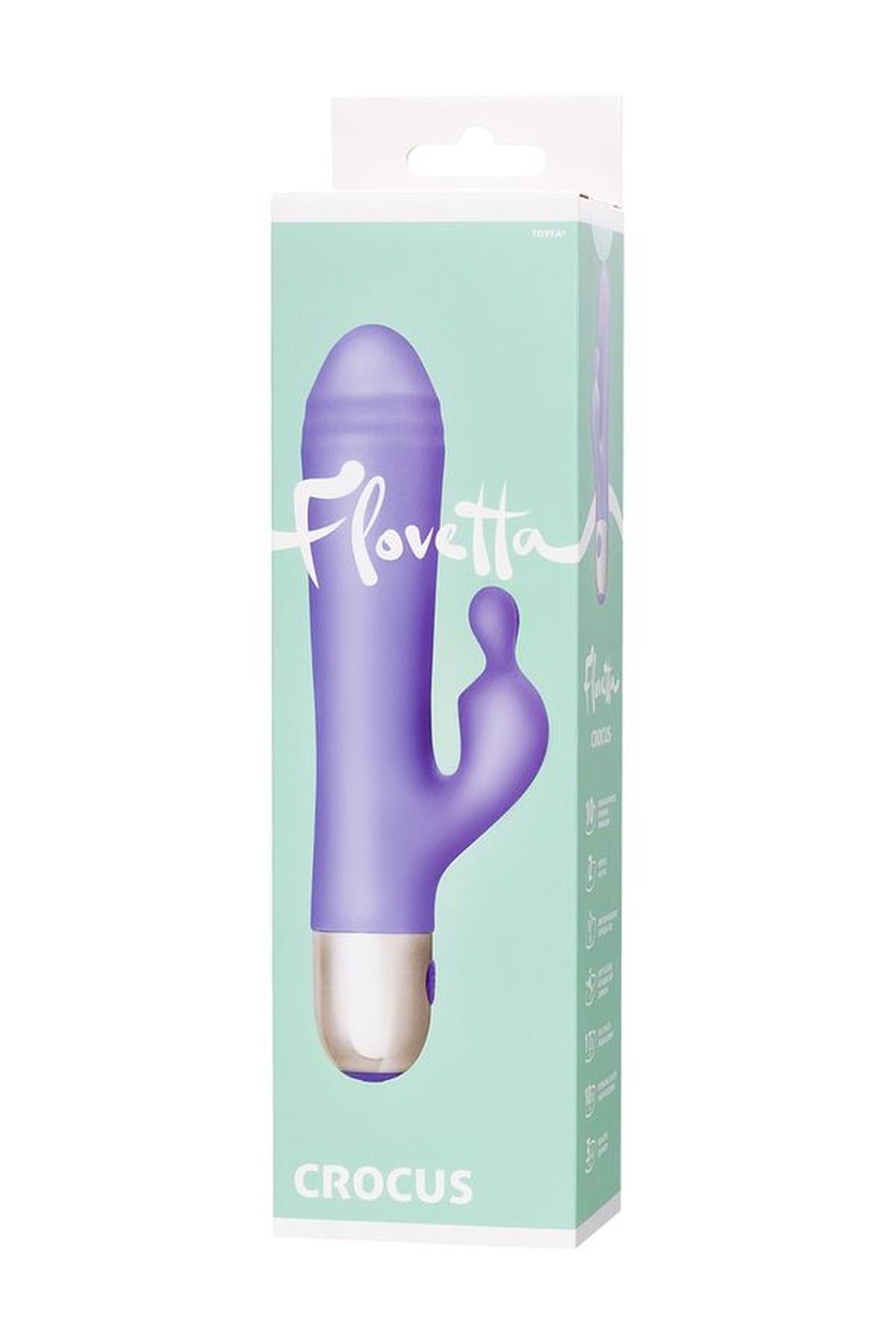 11-Wibrator króliczek Flovetta Crocus silikonowy fioletowy 17.5 cm USB-11