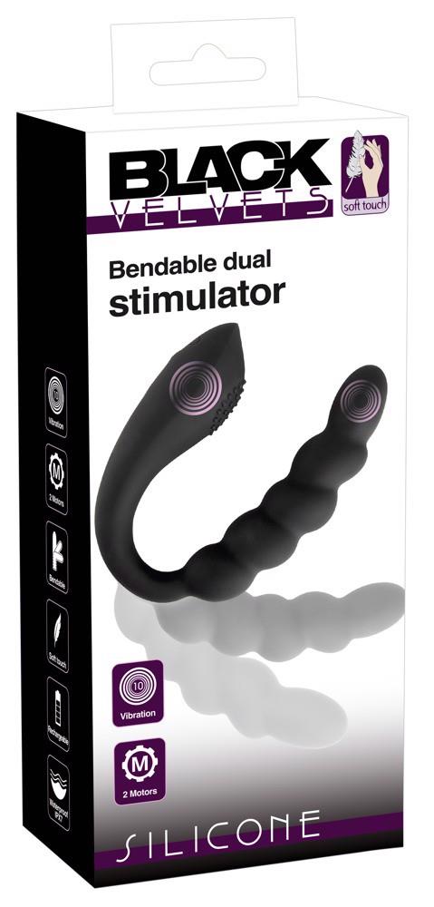6-Wibrator analny giętki Black Velvets silikonowy USB 26 cm-6