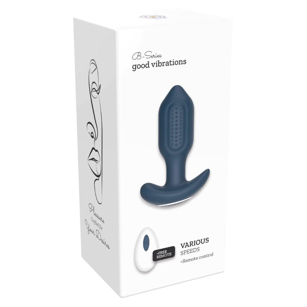 6-Wibrujący silikonowy korek analny Victoria z pilotem USB-6