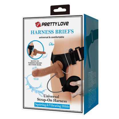 7-Realistyczny strapon z wibracją i squirtingiem Pretty Love-7