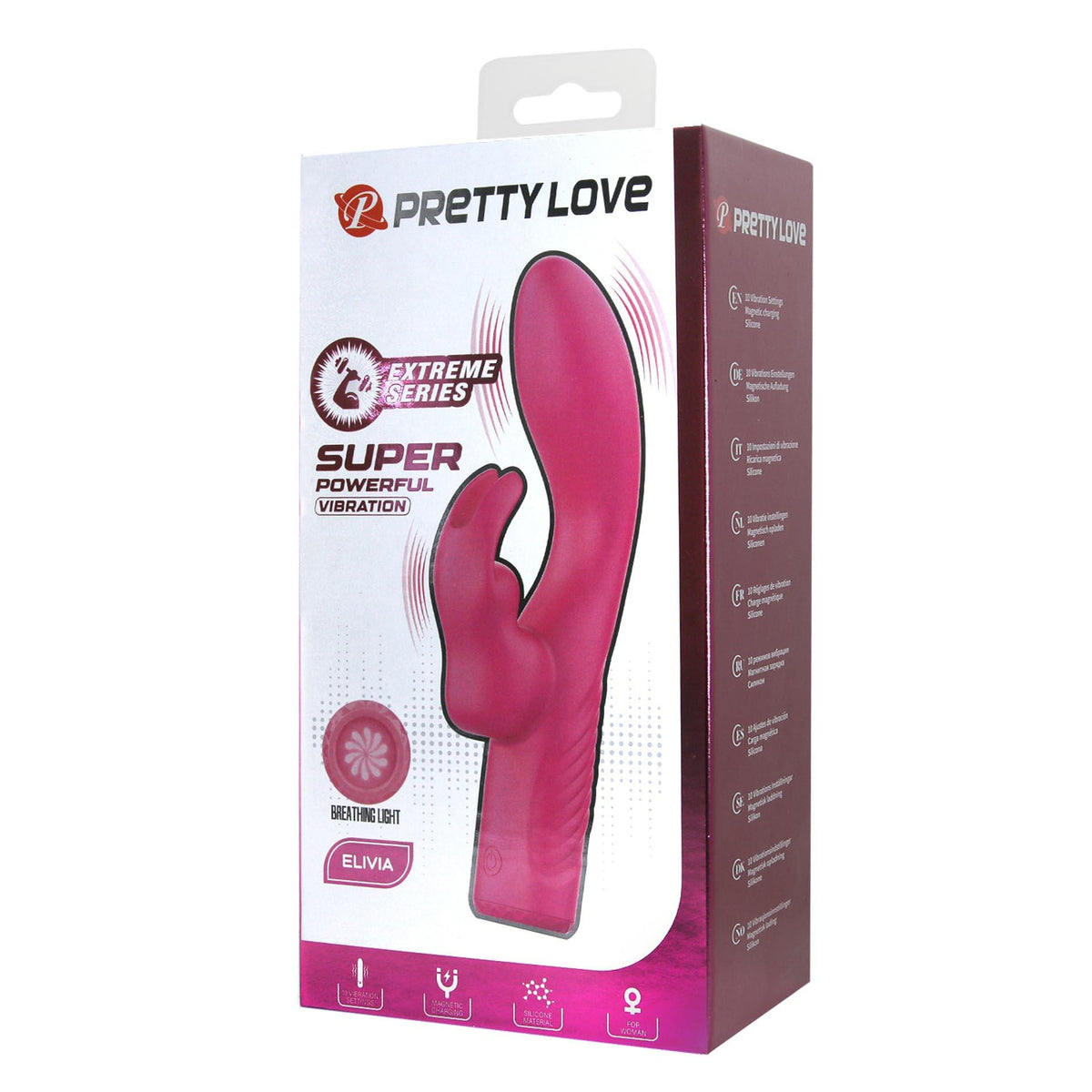 8-Wibrator króliczek Pretty Love Elivia 10 trybów punktu G silikonowy USB-8