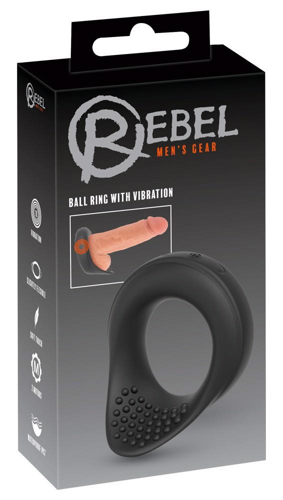 6-Pierścień wibrujący Rebel na jądra silikonowy USB-6
